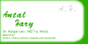 antal hary business card